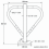 Rysunek wymiarowy blokady parkingowej Triangle ocynk MetalMix