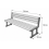 Rysunek wymiarowy ławki parkowej PARK 3 z oparciem – 1700 × 450 × 790 mm