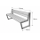 Rysunek wymiarowy ławki parkowej PARK 4 z oparciem – 1700 × 450 × 790 mm