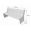 Rysunek wymiarowy ławki parkowej PARK 5 z oparciem – 1700 × 450 × 790 mm