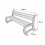 Rysunek wymiarowy ławki parkowej PARK 7 z oparciem – 1700 × 450 × 790 mm