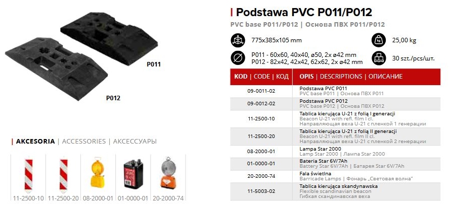 Podstawa PVC P011